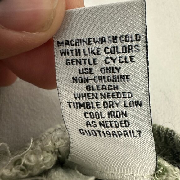 Vanilla Star Striped Linen Blend Fringe Trim Shorts Size S Green & White - Picture 5 of 5